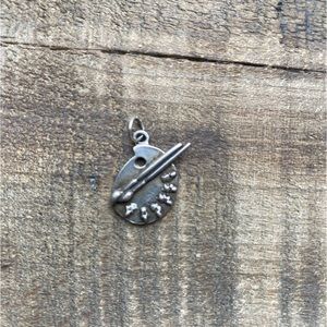 Sterling Silver Artist’s Paint Palette Charm